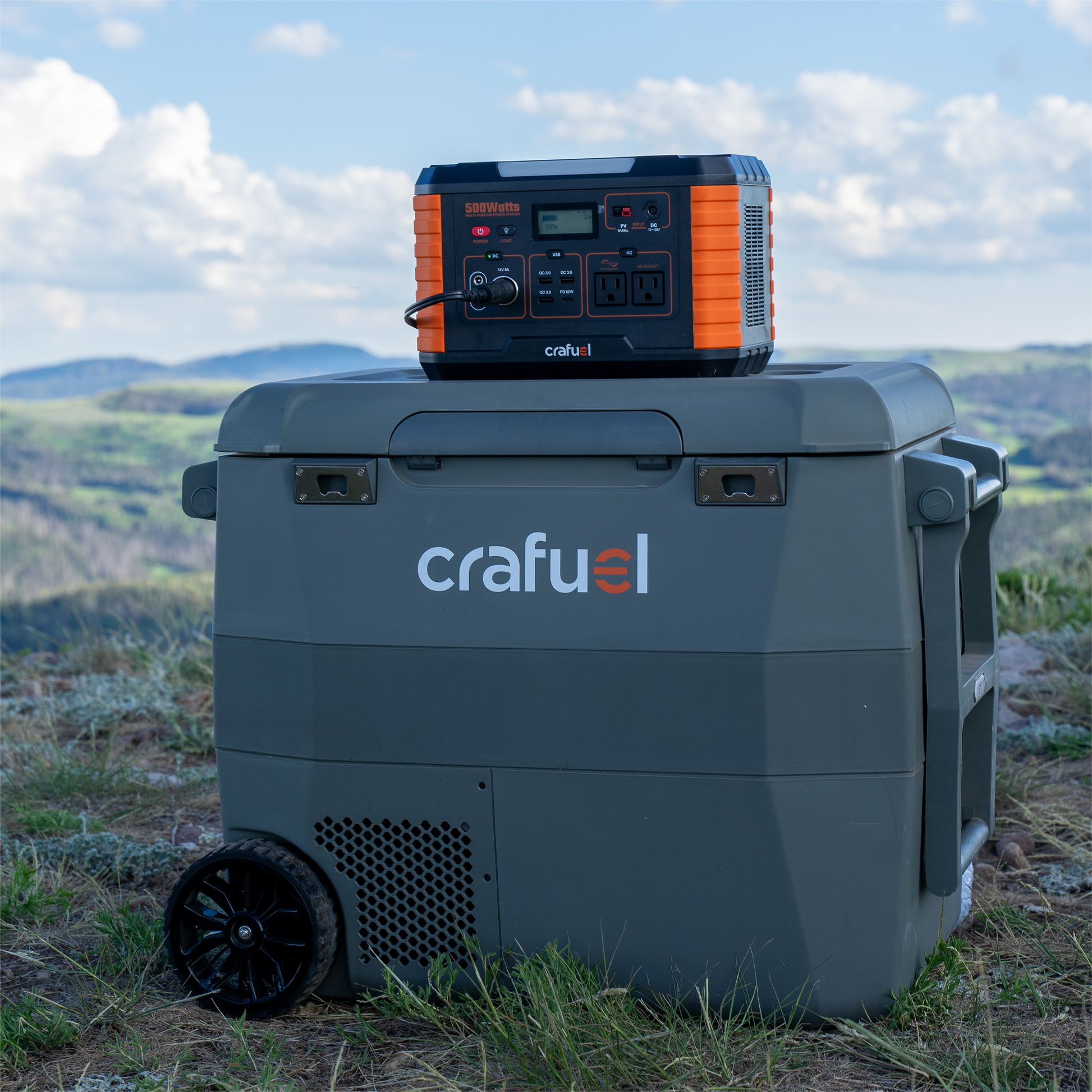 PoleT 62QT/59L Portable Powered Cooler | Crafuel Outdoor US PoleT 62QT/59L Portable Powered Cooler | Crafuel Outdoor US