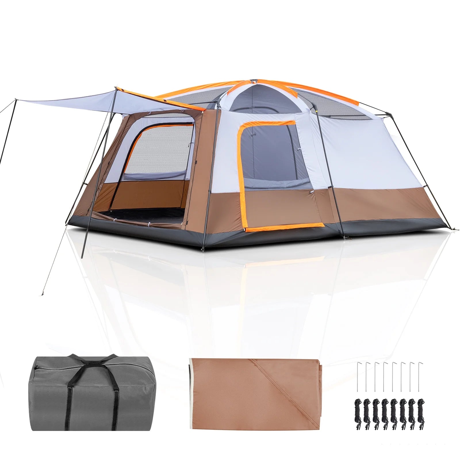 12 man camping tent 4-8 Person Camping Tent, Family Tents for Camping, includes Rainfly, Easy Setup Large Tents for Outdoor Camping, Windproof Rope, Large Vestibule